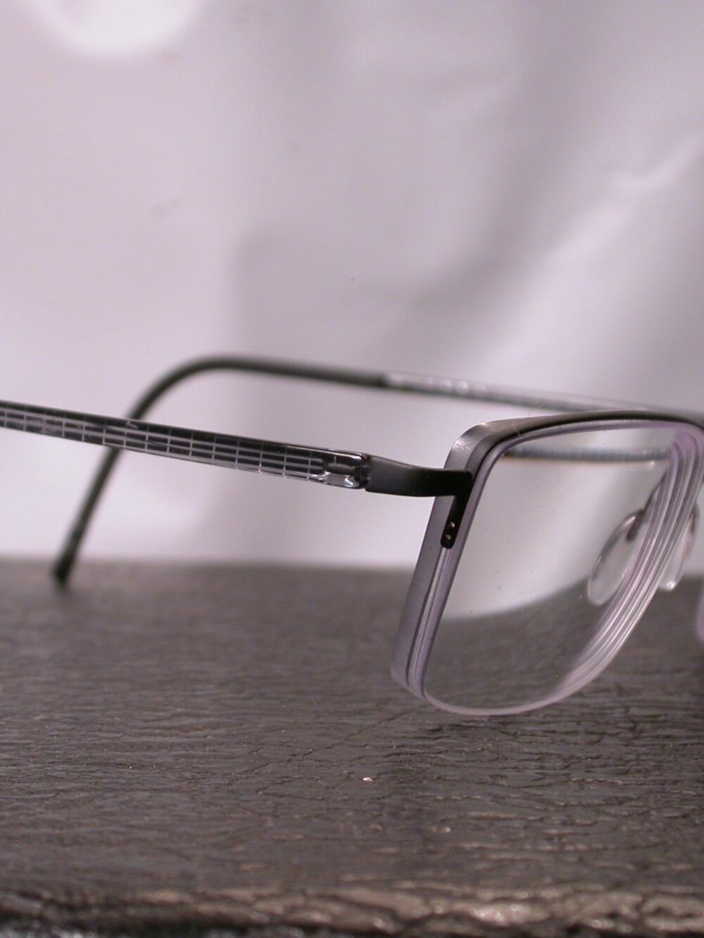 Silhouette Titan Frameless Clear and Black Lines Eyeglasses Made in Austria